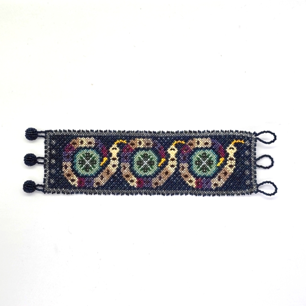 Anthropologie Huichol 2" Width Seed Beads Bracelet
